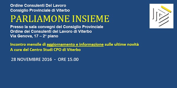 Parliamone Insieme 28-11-2016