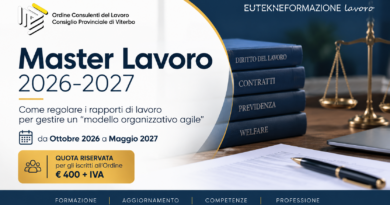 Master Lavoro 2026-2027 Eutekne: quota agevolata per gli iscritti all’Ordine